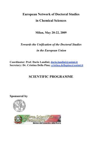 European Network of Doctoral Studies in Chemical Sciences ...