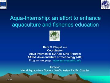 Aqua-Internship: an effort to enhance aquaculture and ... - Aqua-tnet