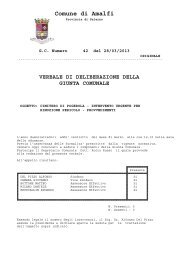 verbale di deliberazione della giunta comunale - Comune di Amalfi