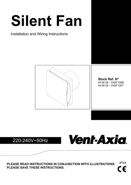 F Amp W Instructions Vent Axia - Vent Axia Bathroom Fan Instructions Pdf