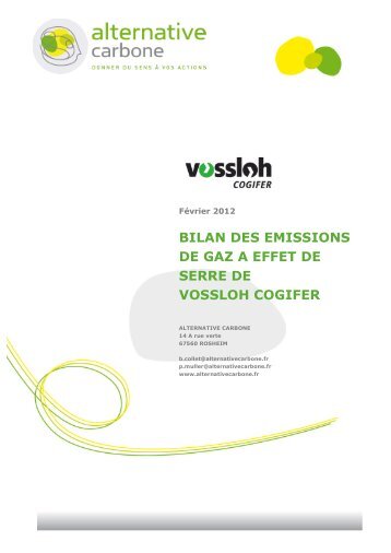 BILAN DES EMISSIONS DE GAZ A EFFET DE ... - Vossloh Cogifer