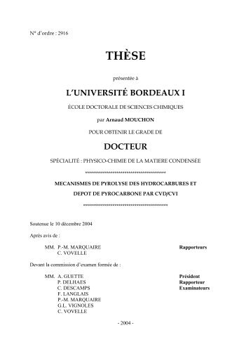 THÃSE - UniversitÃ© Bordeaux 1