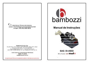 Manual de Instruções SAG DI-45ED - Bambozzi