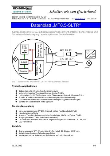 MT0.5-SLTR - EDISEN SENSOR SYSTEME