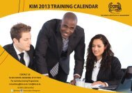 Training Calendar - The Kenya Institute of Management