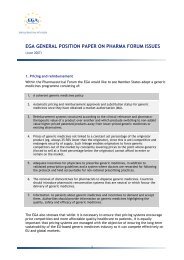 EGA General Position on Pharma Forum Issues - European Generic ...