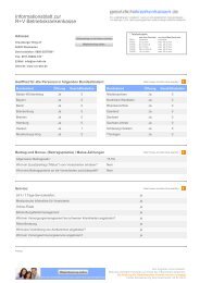 Informationsblatt zur R+V Betriebskrankenkasse