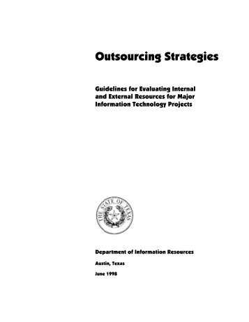 Outsourcing Strategies - Texas Department of Information Resources