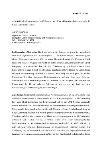 Dissertation expose gliederung