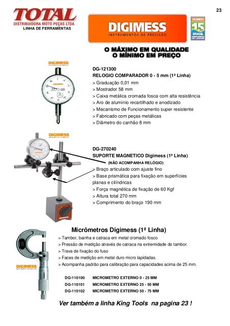 LINHA DE FERRAMENTAS - Total Moto