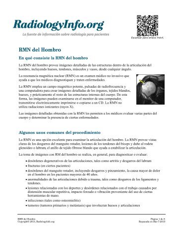 RMN del Hombro - RadiologyInfo