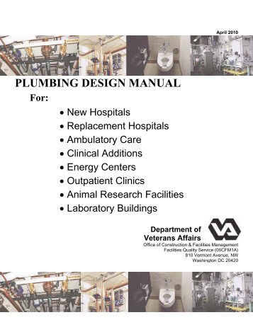 Plumbing design manual - Office of Construction and Facilities ...