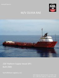 M/V OLIVIA RAE - Gulf Offshore Logistics