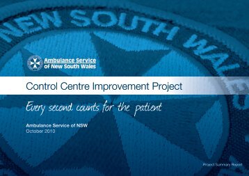 Control Centre Improvement Project Report October 2010