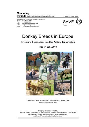 Donkey Breeds in Europe - Safeguard for Agricultural Varieties in ...