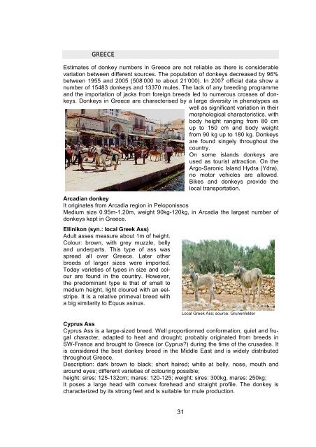 Donkey Breeds in Europe - Safeguard for Agricultural Varieties in ...