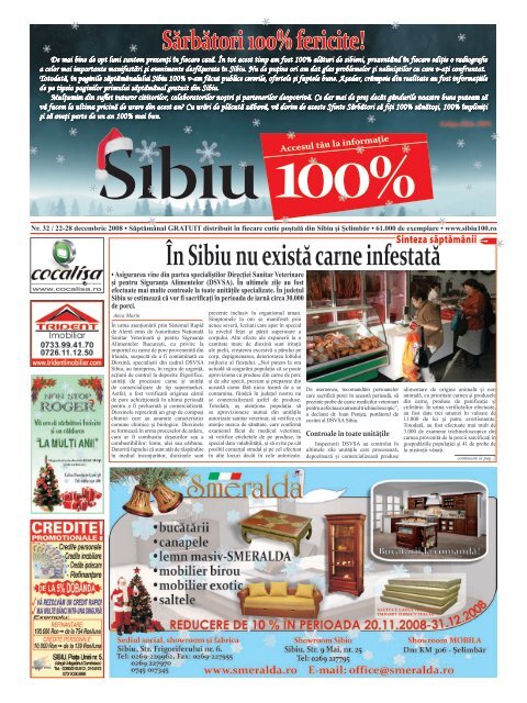 ÃŽn Sibiu nu existÄƒ carne infestatÄƒ - Sibiu 100