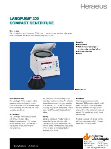 labofugeÂ® 200 compact centrifuge labofugeÂ® 200 compact centrifuge