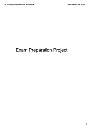 exam-project-and-todays-sample-questions - Grade 10 Math