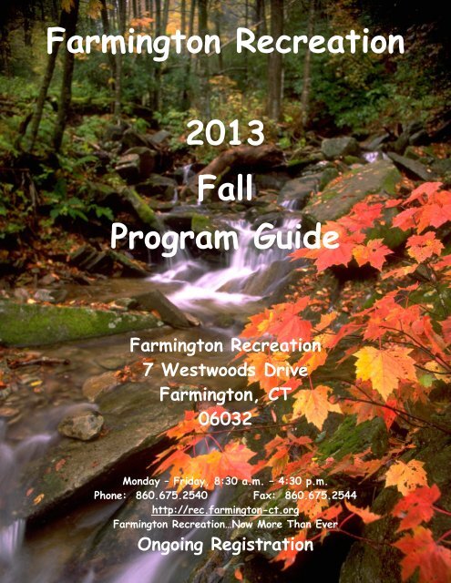 Recreation Program Guide - Town of Farmington