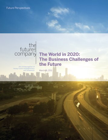 The World in 2020: The Business Challenges of the Future
