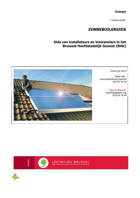 De pdf-lijst van zonneboiler-installateurs downloaden - Leefmilieu ...