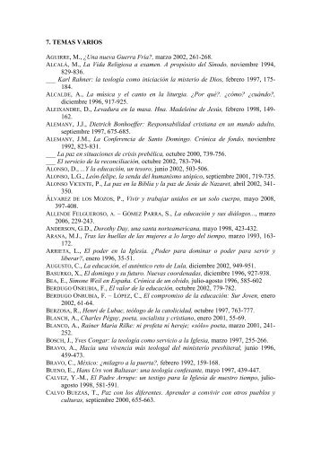 Temas varios - Editorial Sal Terrae