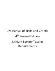 UN Manual of Tests and Criteria 4 Revised Edition Lithium ... - PHMSA