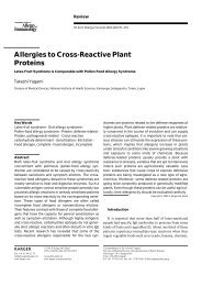 Allergies to cross-reactive plant proteins. Latex-fruit ... - NIHS