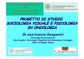 progetto di studio sociologia visuale e psicologia in oncologia