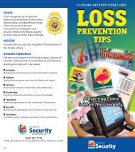 Retailers Loss Prevention Tips Brochure - The Florida Lottery