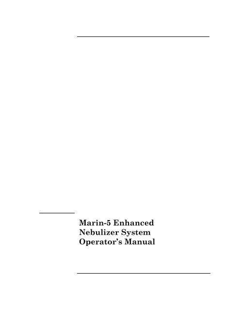 Marin-5 Operator's Manual - CETAC Technologies