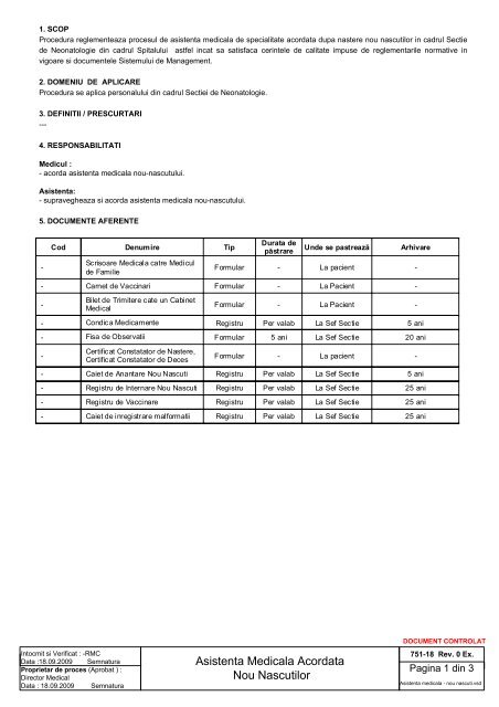 Visio Asistenta Medicala Nou Nascuti Vsd Spitalul Clinic