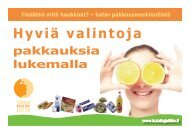 Hyvia valintoja kalvosarja - Kuluttajaliitto