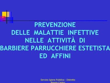 disinfezione - Azienda USL di Reggio Emilia