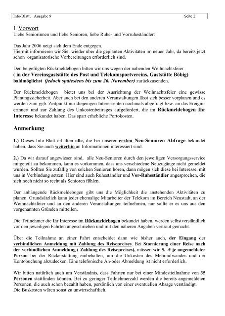 Ausgabe 9 2007 - SBR-Telekom-Neustadt