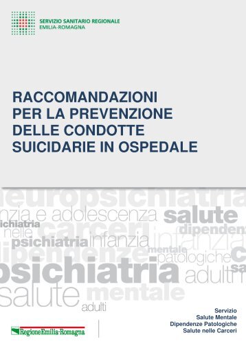 Raccomandazioni per la prevenzione delle condotte suicidarie in