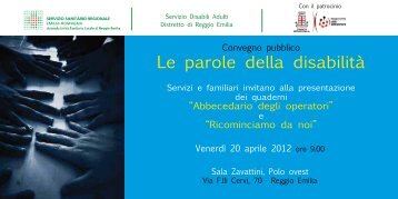 Le parole della disabilitÃ  - Azienda USL di Reggio Emilia