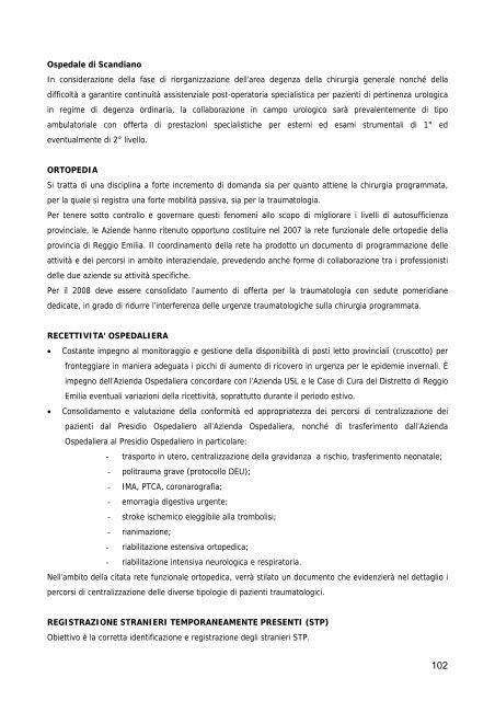 Relazione del Direttore Generale - Azienda USL di Reggio Emilia