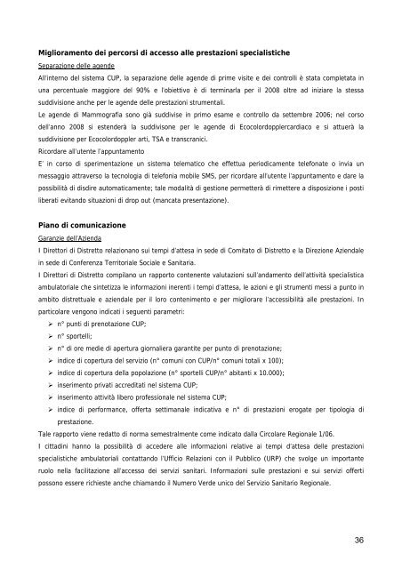 Relazione del Direttore Generale - Azienda USL di Reggio Emilia