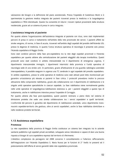 Relazione del Direttore Generale - Azienda USL di Reggio Emilia