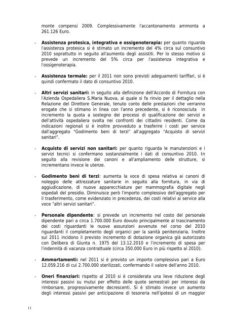 bilancio economico preventivo - Azienda USL di Reggio Emilia