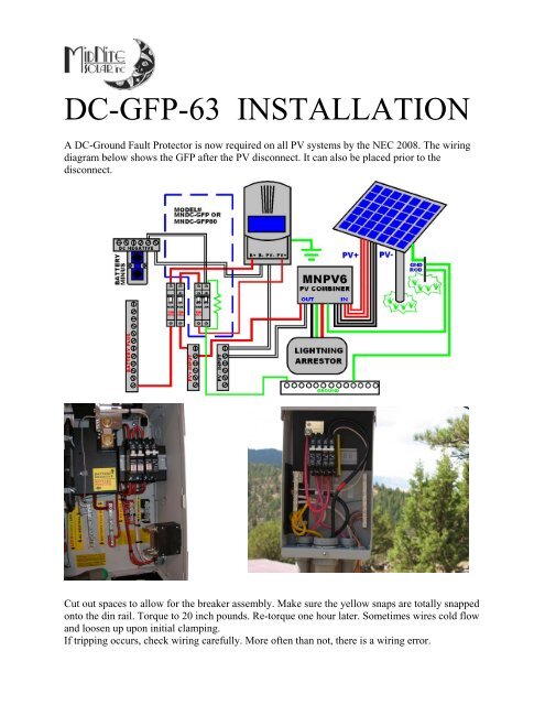 DC-GFP-63 INSTALLATION - MidNite Solar