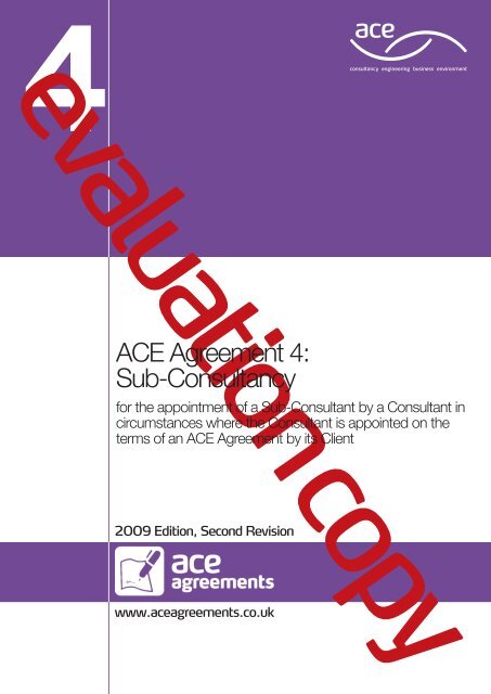 ACE Agreement 4: Sub-Consultancy - Association for Consultancy ...