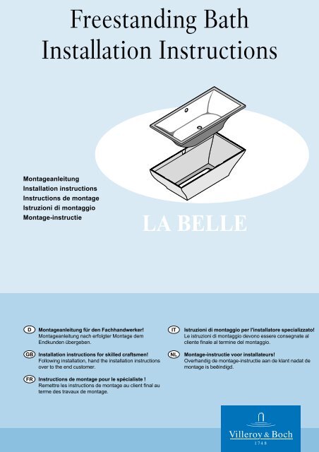 LaBelle Freestanding Bath Installation Instructions ... - Argent Australia