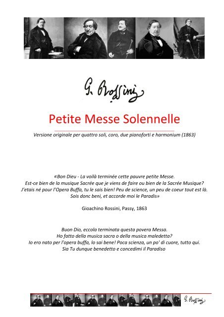 Petite Messe Solennelle - Coro Luigi Gazzotti