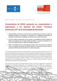 Leer nota de prensa - SEFaC