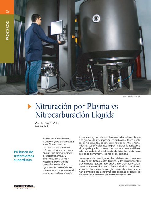 NitruraciÃ³n por Plasma vs NitrocarburaciÃ³n LÃ­quida - Revista Metal ...