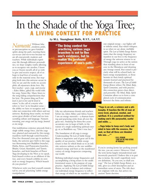 Healthy Living - Yoga Living Magazine