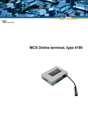 MCS Online terminal, type 4190 - MCS Berlin
